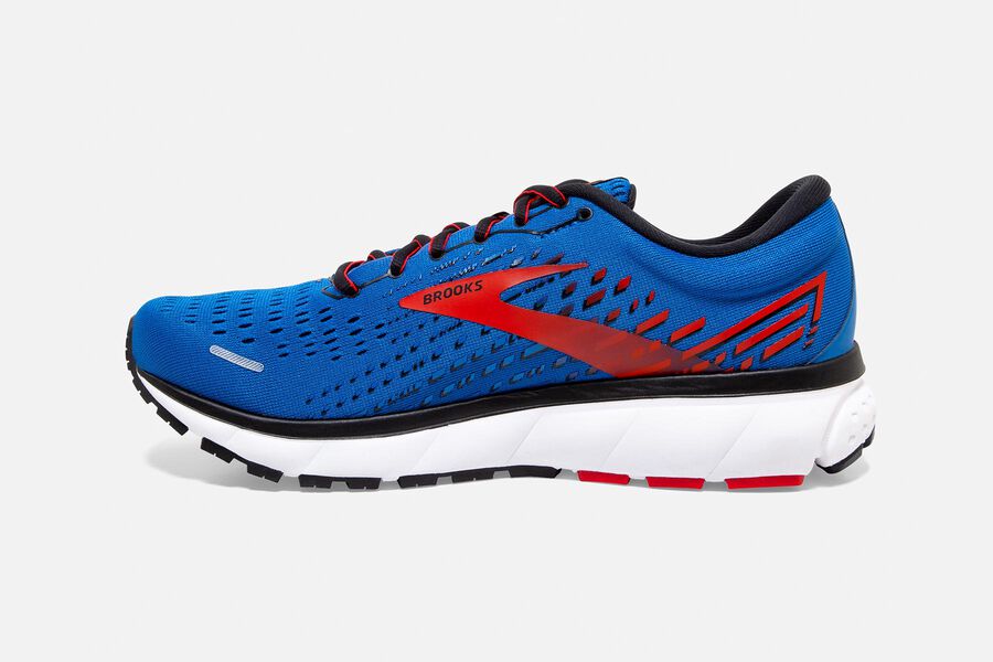 Brooks Ghost 13 Road Running Shoes Mens - Blue/Red/White - GZILP-1675